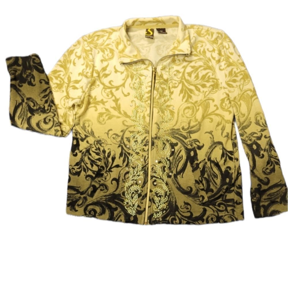 Sportelle Gold Studded and Rhinestone Jacket